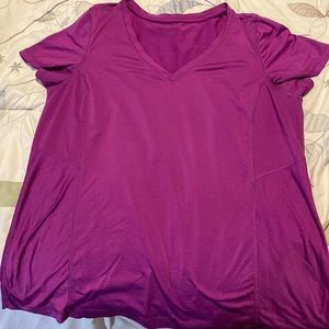 Tek Gear Activewear Performance Sweat-wicking Tee in Magenta Size 2X